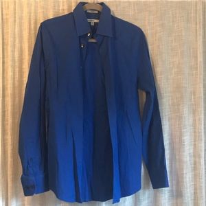 Express 1MX blue dress shirt 14-14 1/2 neck